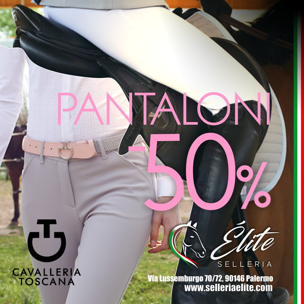 Pantaloni Cavalleria Toscana -50%, selleria online Élite del cavallo, Palermo