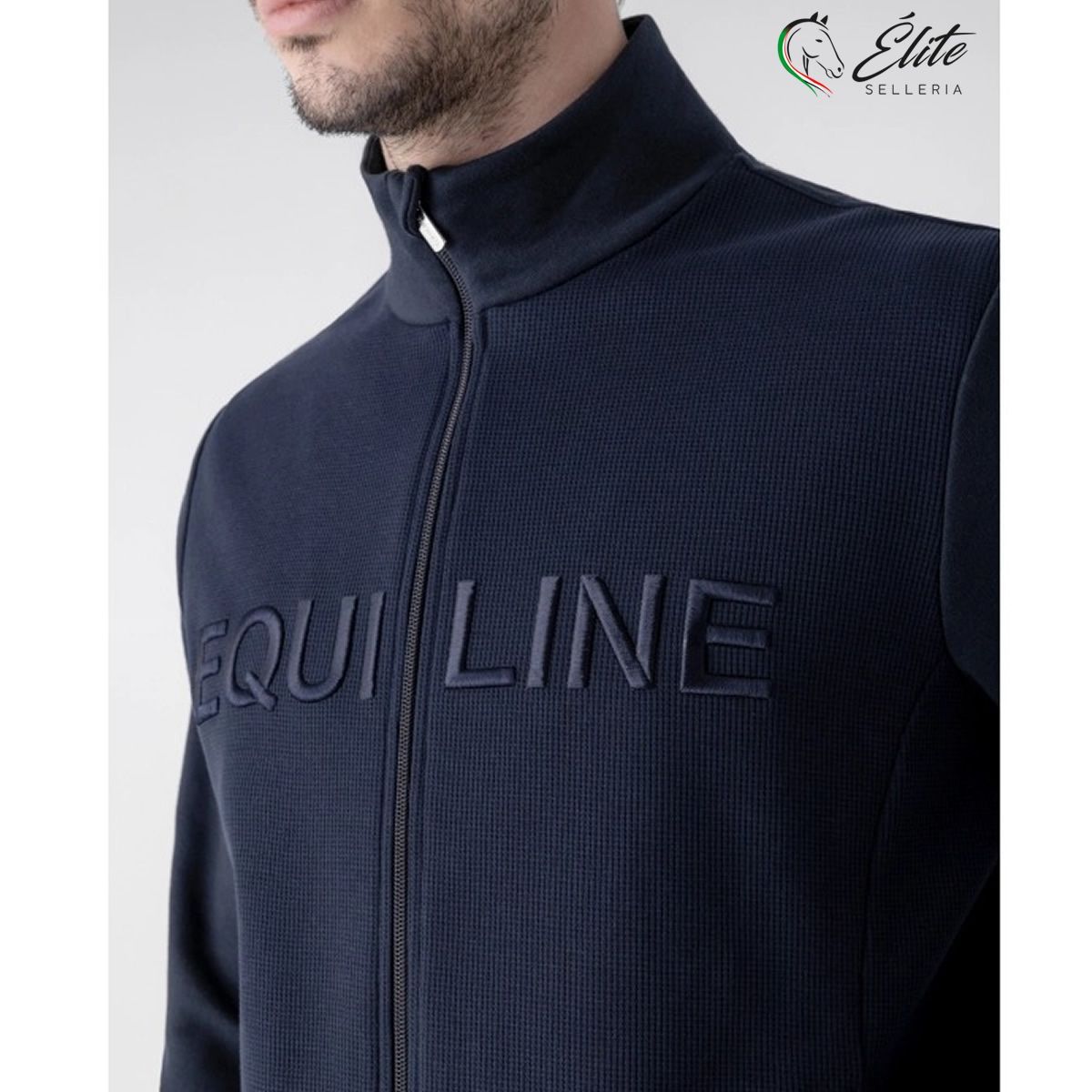 FELPA UOMO EQUILINE CON LOGO RICAMATO