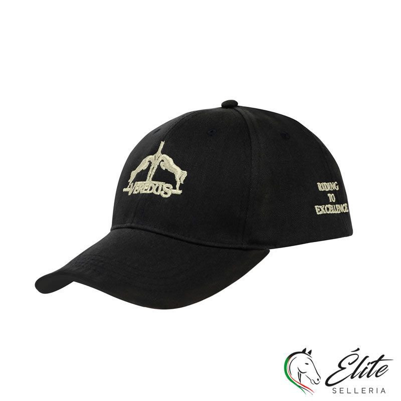 Vendita online CAPPELLINO VEREDUS NERO LOGO ARGENTO - Selleria Élite del cavallo - Palermo - Sicilia- Italia