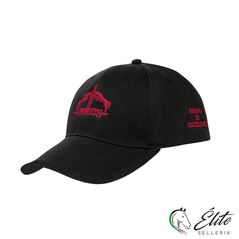 Vendita online CAPPELLINO VEREDUS NERO LOGO BORDEAUX - Selleria Élite del cavallo - Palermo - Sicilia- Italia