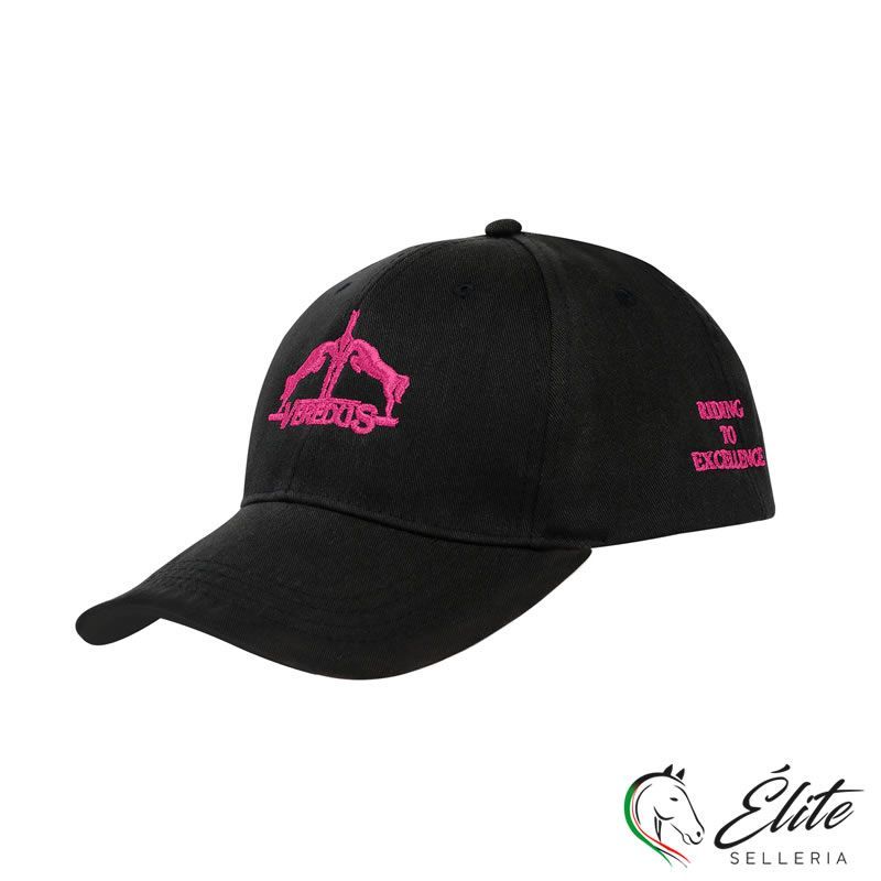 CAPPELLINO VEREDUS NERO LOGO FUCSIA