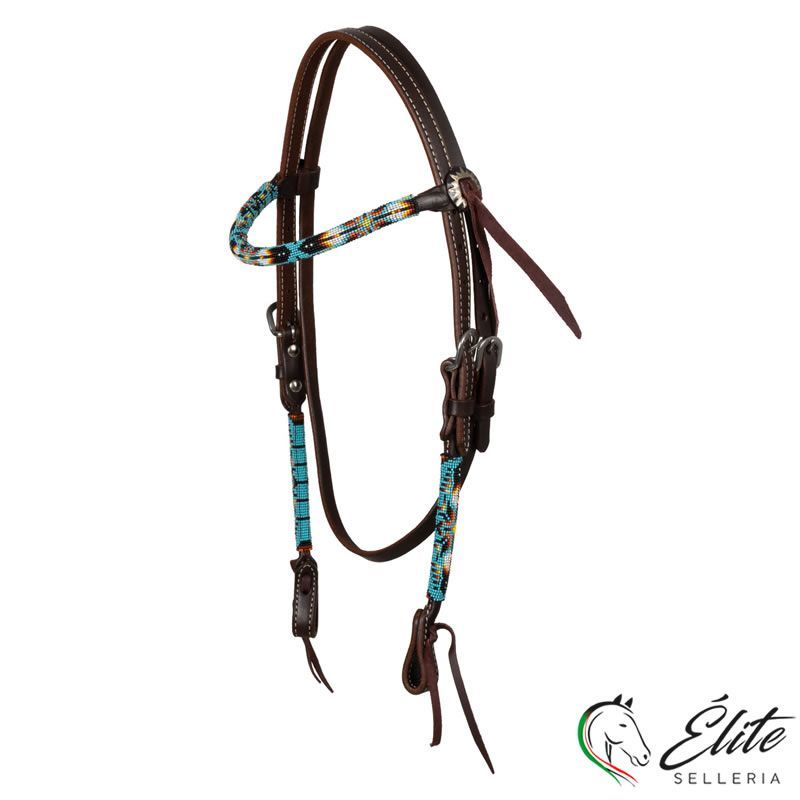 BRIGLIA WESTERN OLIATA CON PERLINE NAVAJO SKY