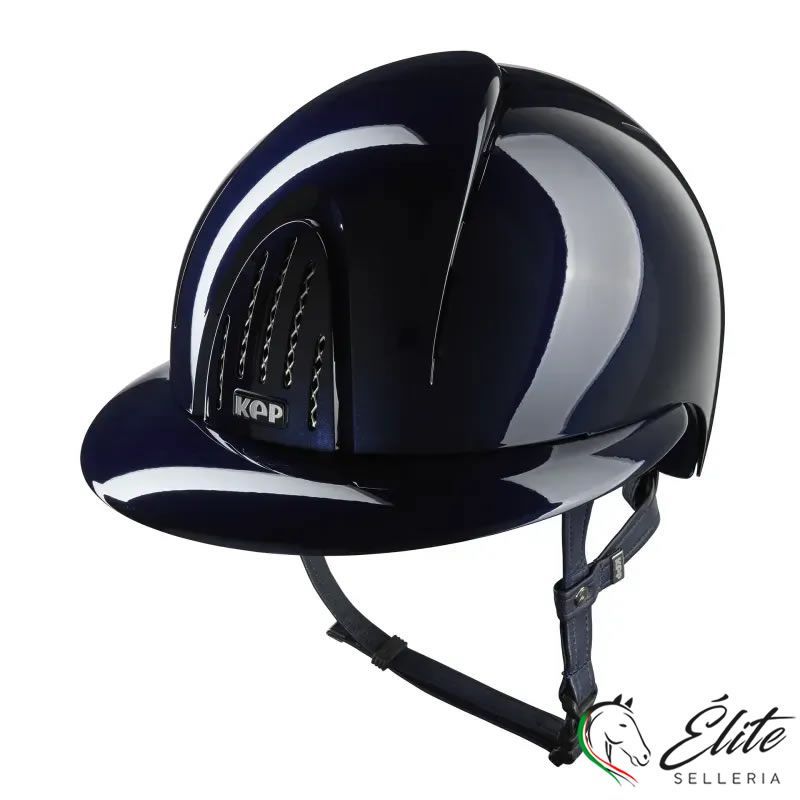 CASCO EQUITAZIONE SMART NOVA / POLISH BLU / VISIERA POLO LARGE