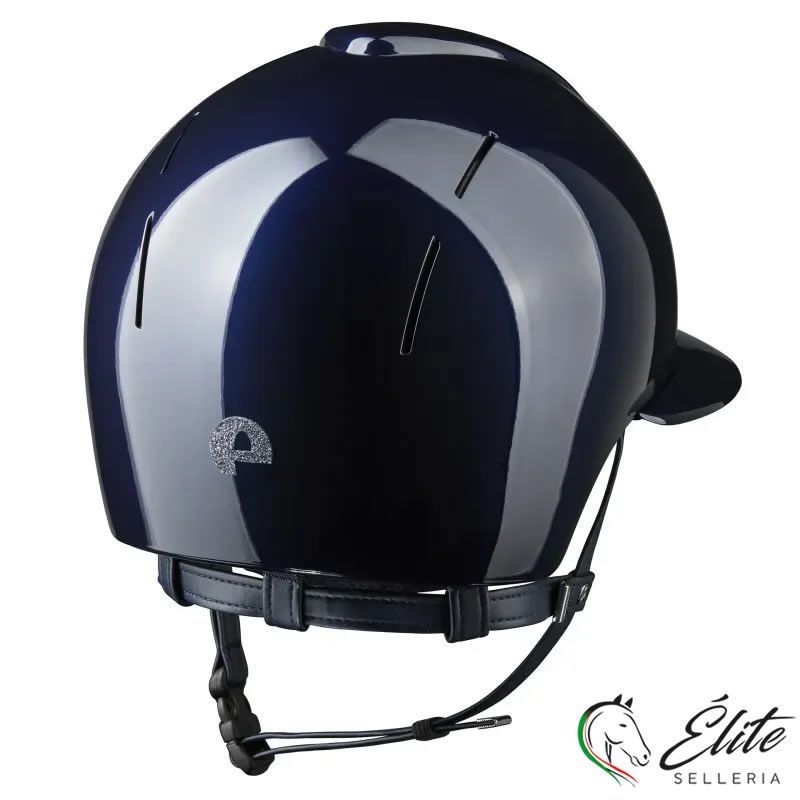 CASCO EQUITAZIONE SMART NOVA / POLISH BLU / VISIERA POLO / STAR SILVER LARGE, selleria online Élite del cavallo, Palermo