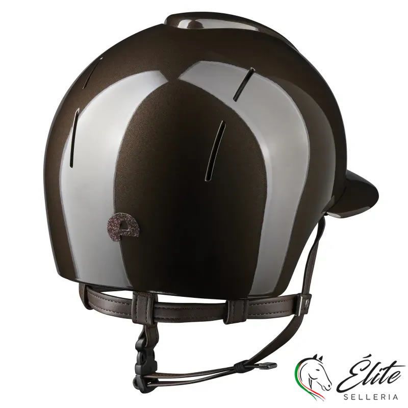 CASCO EQUITAZIONE SMART NOVA / POLISH MARRONE / VISIERA POLO / STAR MARRONE LARGE, selleria online Élite del cavallo, Palermo