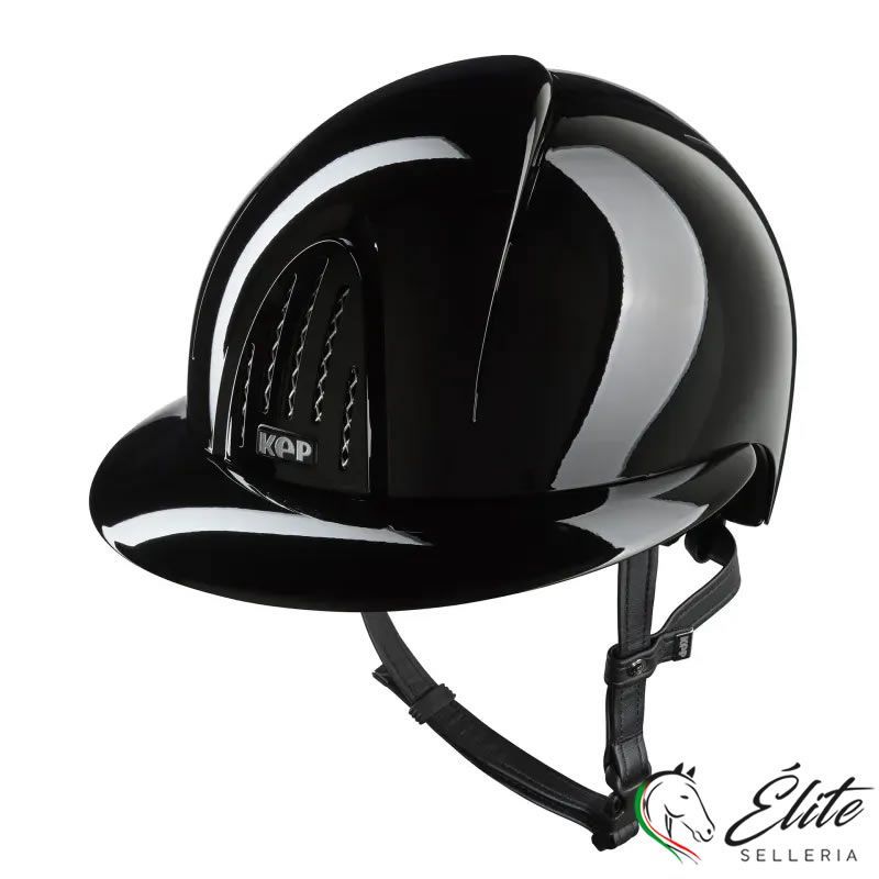 CASCO EQUITAZIONE SMART NOVA / POLISH NERO / VISIERA POLO LARGE