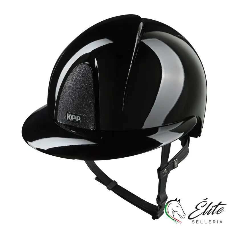 CASCO EQUITAZIONE SMART NOVA / POLISH NERO / VISIERA POLO / STAR NERO LARGE