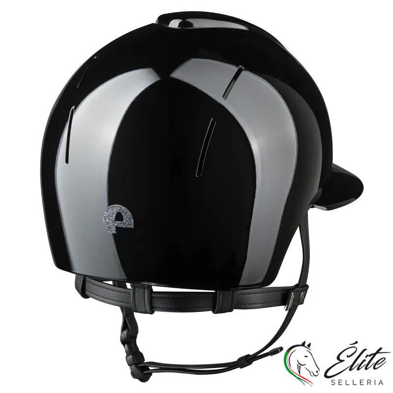CASCO EQUITAZIONE SMART NOVA / POLISH NERO / VISIERA POLO / STAR SILVER LARGE, selleria online Élite del cavallo, Palermo