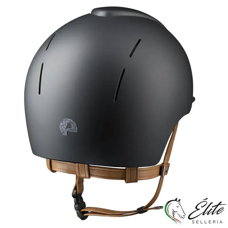 CASCO EQUITAZIONE SMART NOVA / TEXTILE NERO / CINTURINO BEIGE / STAR SILVER MEDIUM, selleria online Élite del cavallo, Palermo