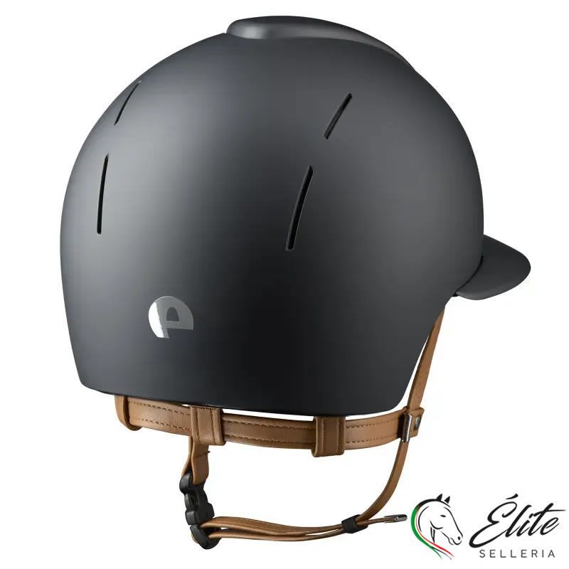 CASCO EQUITAZIONE SMART NOVA / TEXTILE NERO / CINTURINO BEIGE / VISIERA POLO LARGE, selleria online Élite del cavallo, Palermo