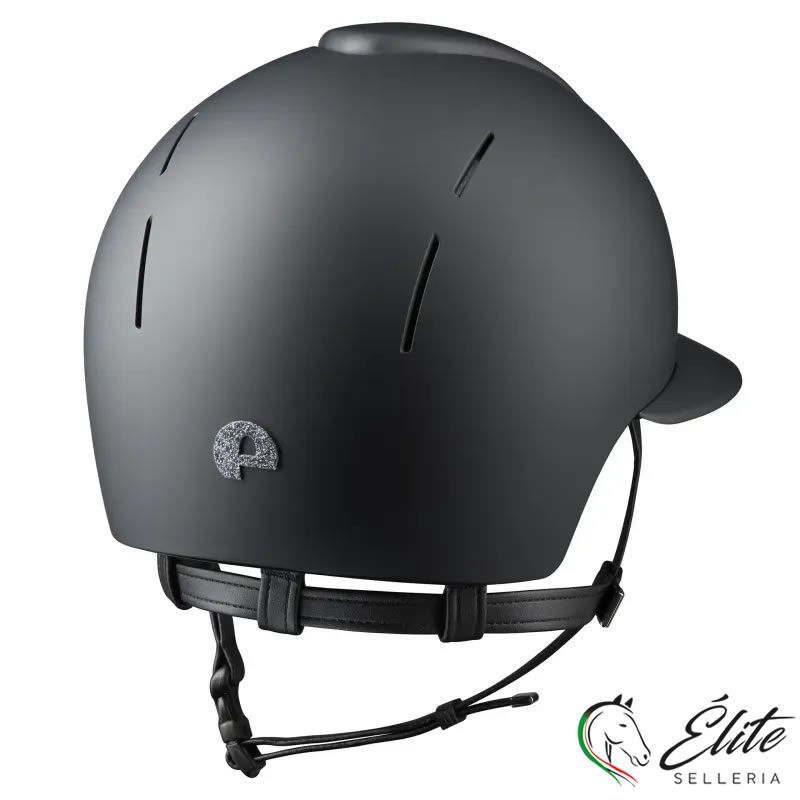 CASCO EQUITAZIONE SMART NOVA / TEXTILE NERO / STAR SILVER / VISIERA POLO LARGE, selleria online Élite del cavallo, Palermo