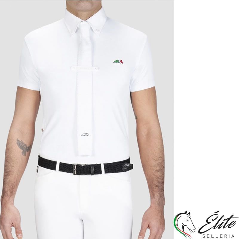 Vendita online POLO COMPETIZIONE UOMO COLORE BIANCO EQUILINE - Selleria Élite del cavallo - Palermo - Sicilia- Italia