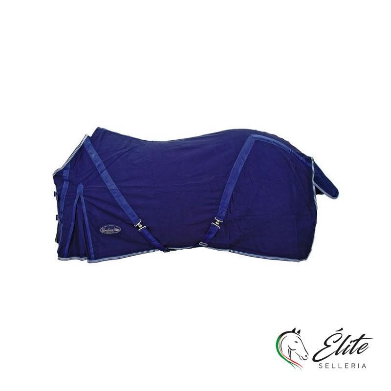 COPERTA IN COTONE BLU NAVY