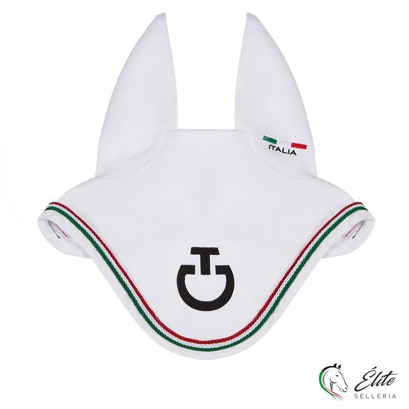 Monta inglese, Sottosella e Cuffiette,  - vendita online Cuffietta Tricolore Cavalleria Toscana x Fise - marca: Cavalleria Toscana - Selleria Élite del cavallo - Palermo - Sicilia- Italia