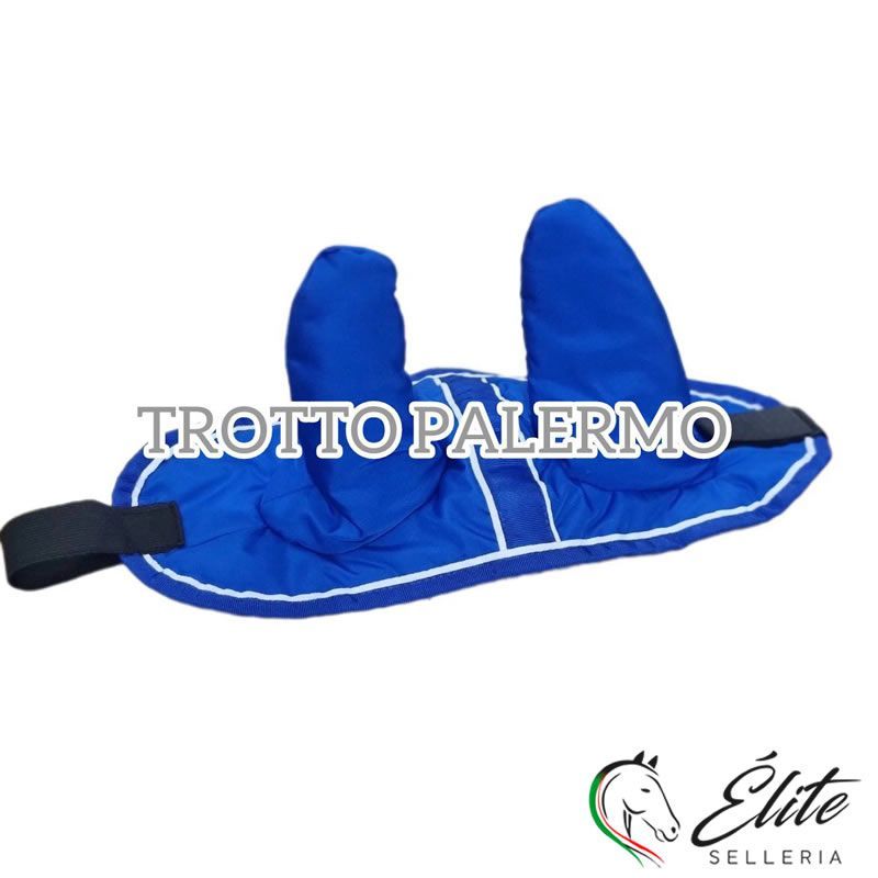 Vendita online CUFFINO FISSO COPRRIORECCHIE BLU ROYAL - Selleria Élite del cavallo - Palermo - Sicilia- Italia