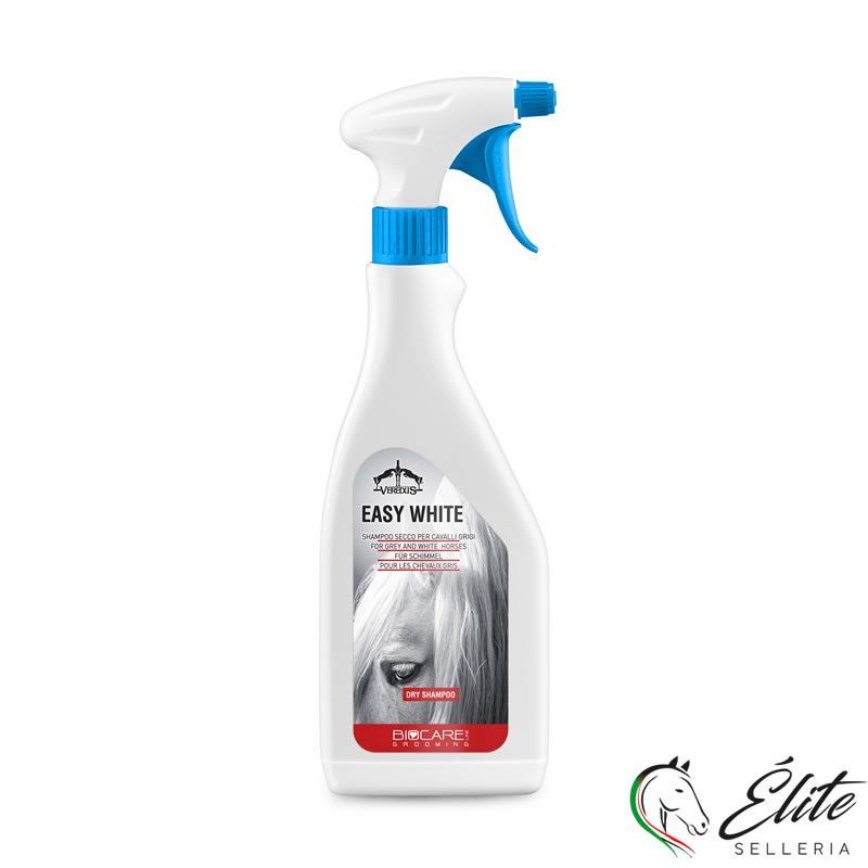 Vendita online EASY WHITE SHAMPOO SECCO PER CAVALLI GRIGI 500 ML. - Selleria Élite del cavallo - Palermo - Sicilia- Italia