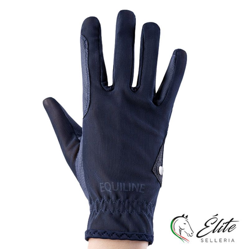 Monta inglese, Abbigliamento, Guanti - vendita online GUANTI ESTIVI BLU - marca: Equiline - Selleria Élite del cavallo - Palermo - Sicilia- Italia