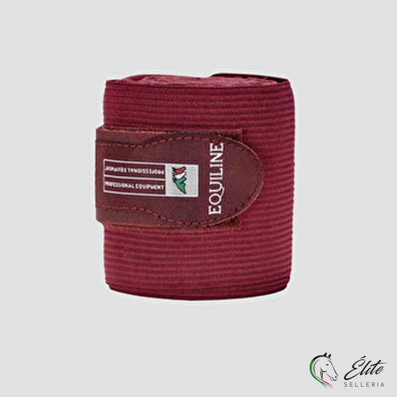 Monta inglese, Fasce e Sottofasce,  - vendita online Fasce Equiline Da Lavoro Burgundy Set 2 Fasce - marca: Equiline - Selleria Élite del cavallo - Palermo - Sicilia- Italia