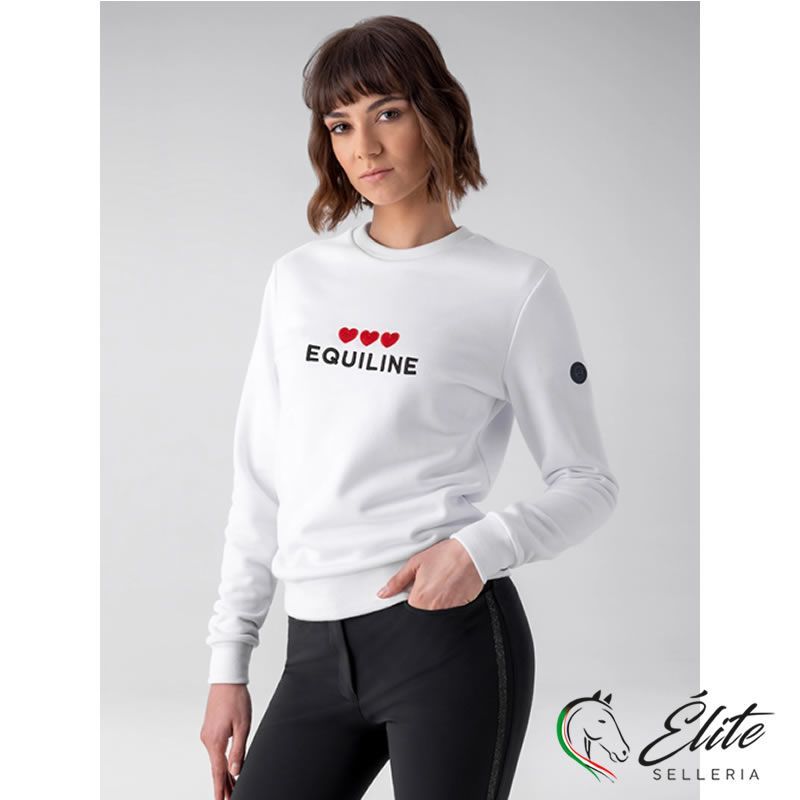 LOVE - FELPA DA DONNA BIANCA CON I CUORI