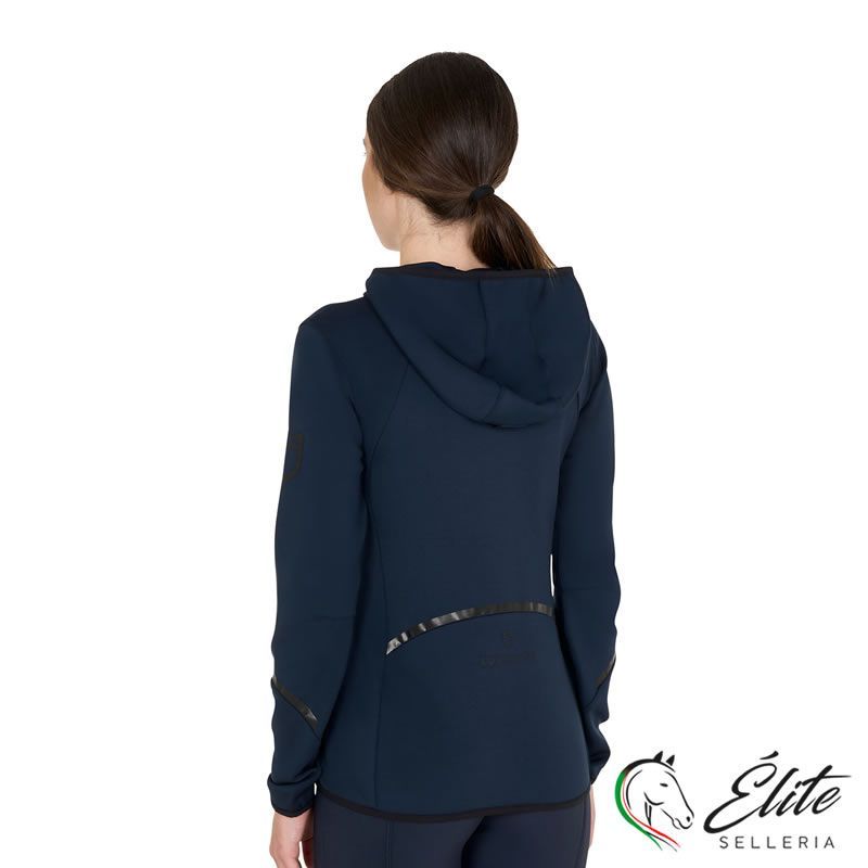 FELPA TECNICA DA DONNA IN JERSEY CON ZIP BLU NAVY M, selleria online Élite del cavallo, Palermo