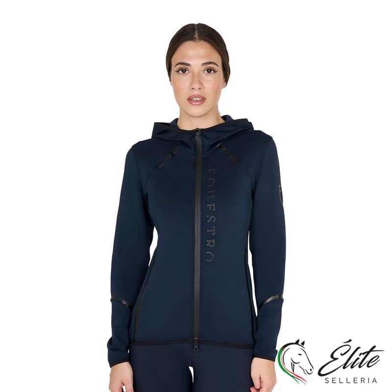 Vendita online FELPA TECNICA DA DONNA IN JERSEY CON ZIP BLU NAVY M - Selleria &Eacute;lite del cavallo - Palermo - Sicilia- Italia