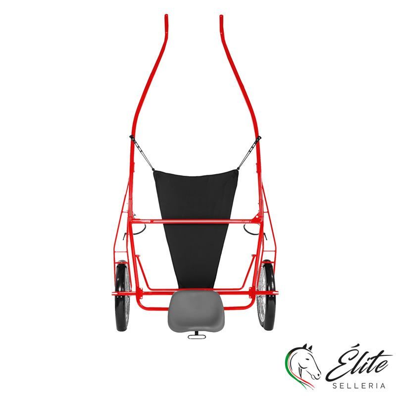Vendita online GHIG DA ALLENAMENTO T4 QH ROSSO CON STANGHE IN LEGNO SENZA RUOTE - Selleria Élite del cavallo - Palermo - Sicilia- Italia
