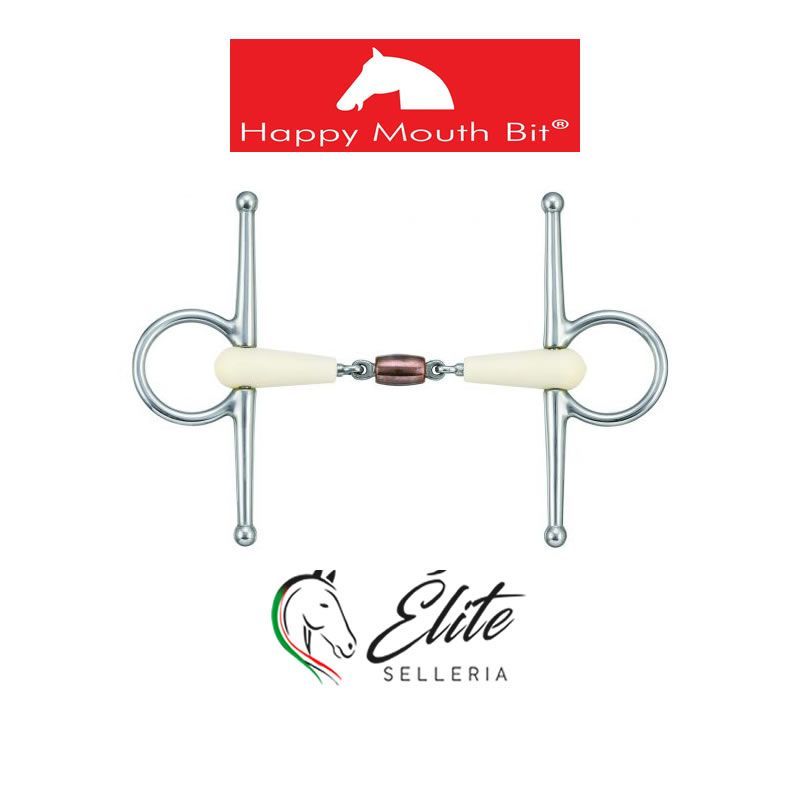 Vendita online FILETTO ASTE C/OLIVA RAME HAPPY MOUTH HB-2523 - Selleria Élite del cavallo - Palermo - Sicilia- Italia