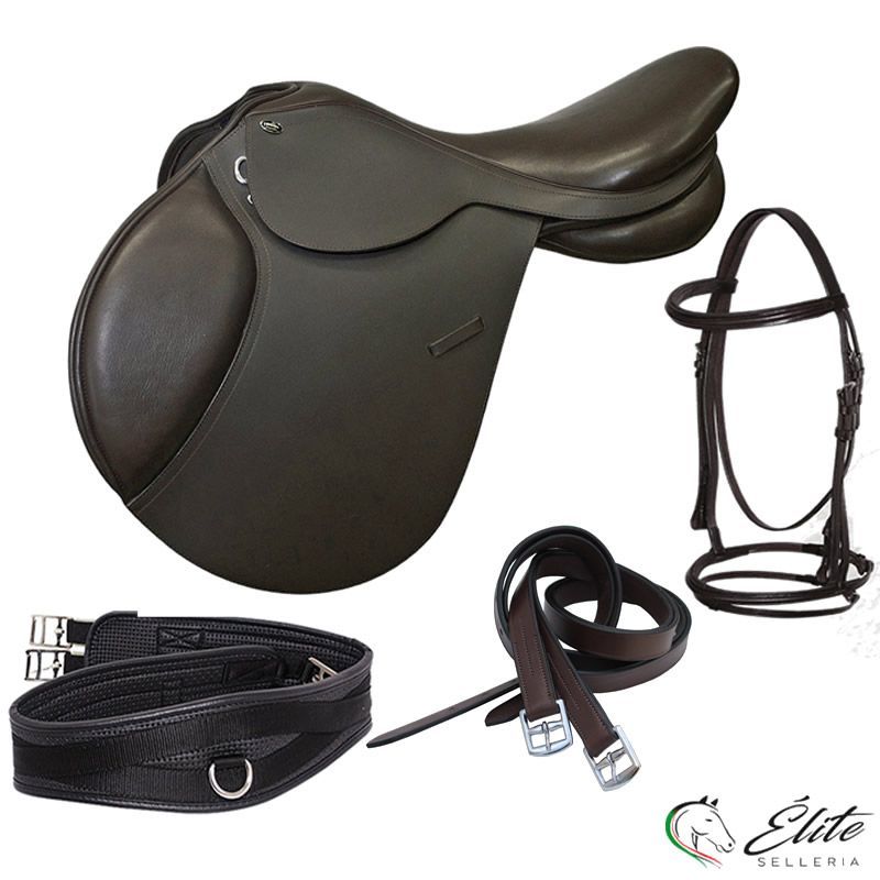 Vendita online KIT SELLA SALTO OSTACOLI IN CUOIO - Selleria &Eacute;lite del cavallo - Palermo - Sicilia- Italia
