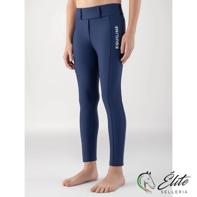 Vendita online LEGGINGS FULL GRIP BLU E BIANCHI JUNIOR - Selleria Élite del cavallo - Palermo - Sicilia- Italia