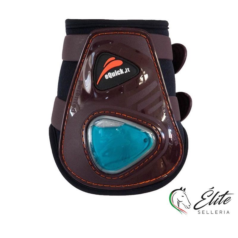 Monta inglese, Protezioni, Paranocche - vendita online Paranocca eQuick eShock FluidGel Brown Size : M - marca: Equick - Selleria Élite del cavallo - Palermo - Sicilia- Italia