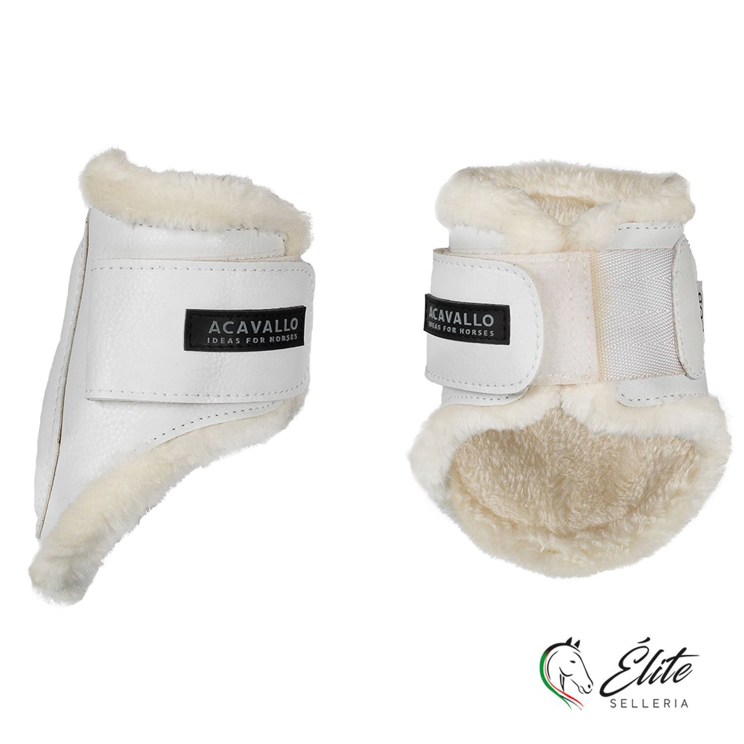 ACAVALLO PARANOCCA IN ECOPELLE CON ECO LANA E CHIUSURA IN VELCRO WHITE SIZE : FULL