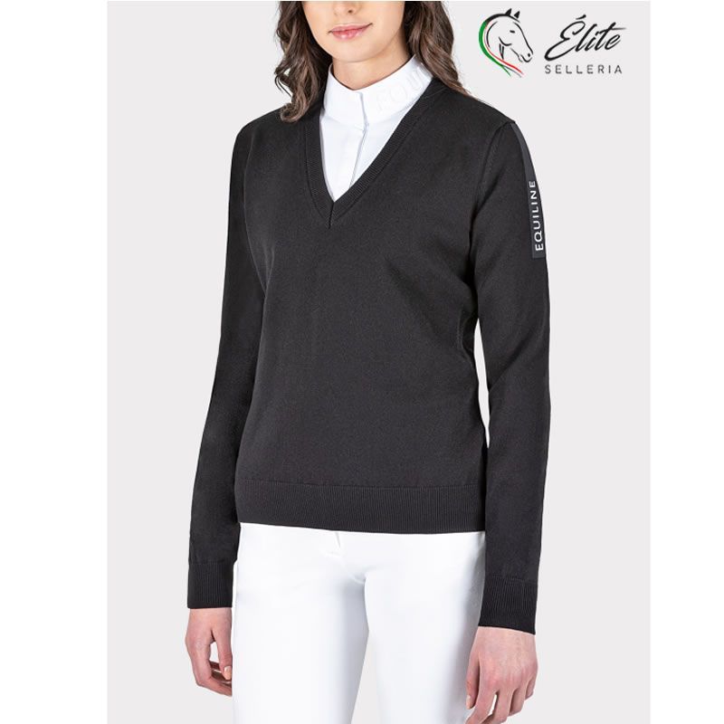 Monta inglese, Abbigliamento, Maglioni e pullover - vendita online PULLOVER DONNA EQUILINE - marca: Equiline - Selleria Élite del cavallo - Palermo - Sicilia- Italia