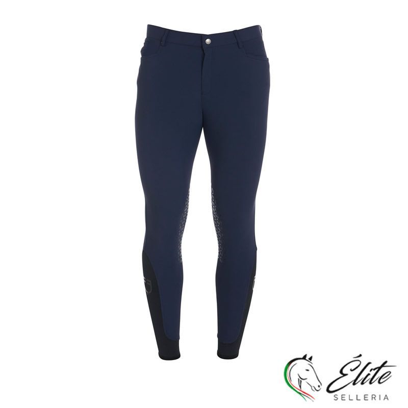 Monta inglese, Abbigliamento, Pantaloni e Leggings - vendita online PANTALONE UOMO CASPAR NAVY - marca: Equestro - Selleria Élite del cavallo - Palermo - Sicilia- Italia
