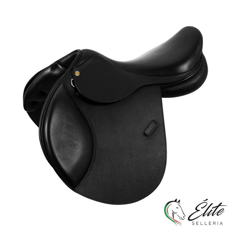 SELLA SALTO IN CUOIO MARTELLATO BLACK