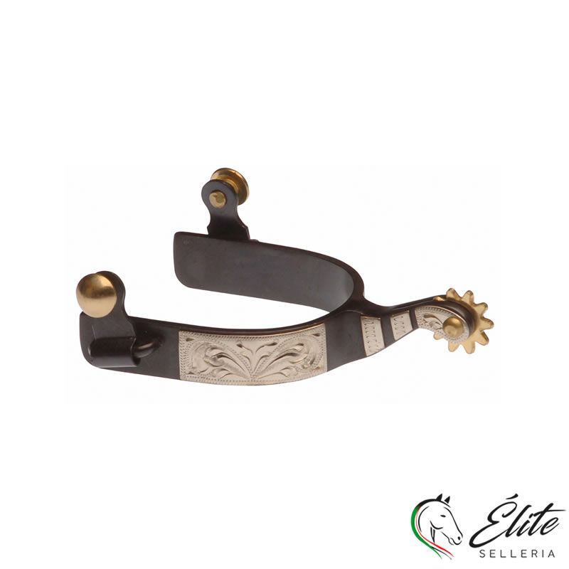 SPERONI WESTERN NERI DECORAZIONE INOX