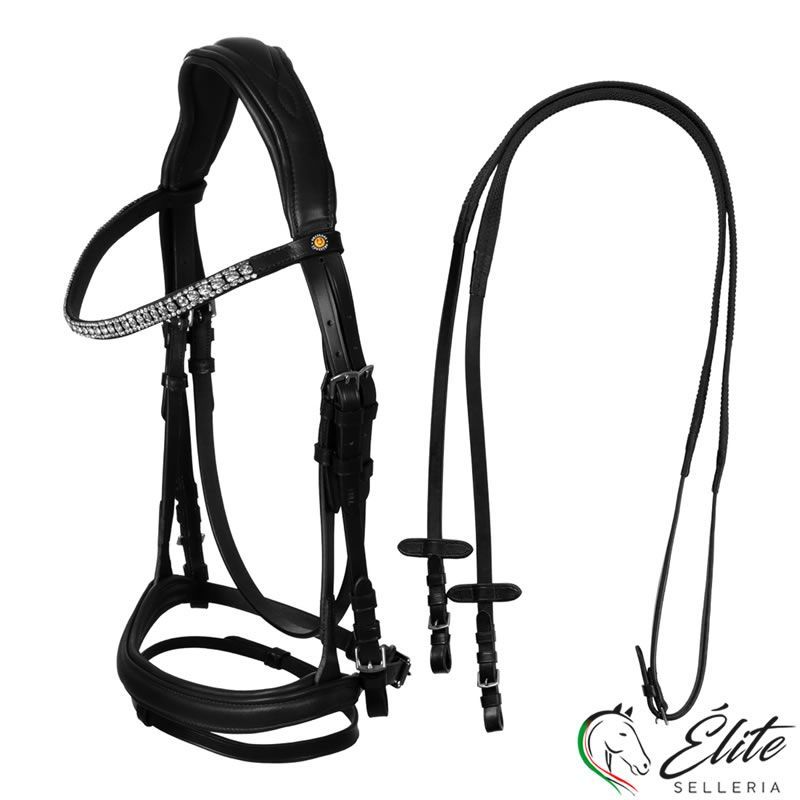 Vendita online TESTIERA CON COPERTURA MORBIDA BLACK - Selleria Élite del cavallo - Palermo - Sicilia- Italia