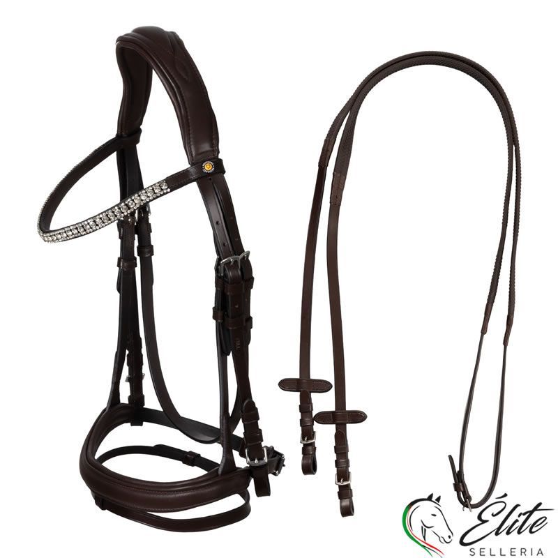 Vendita online TESTIERA CON COPERTURA MORBIDA DARK BROWN - Selleria Élite del cavallo - Palermo - Sicilia- Italia