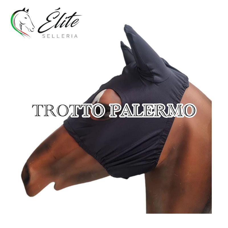 MASCHERA IN LYCRA NERA CON ORECCHIE