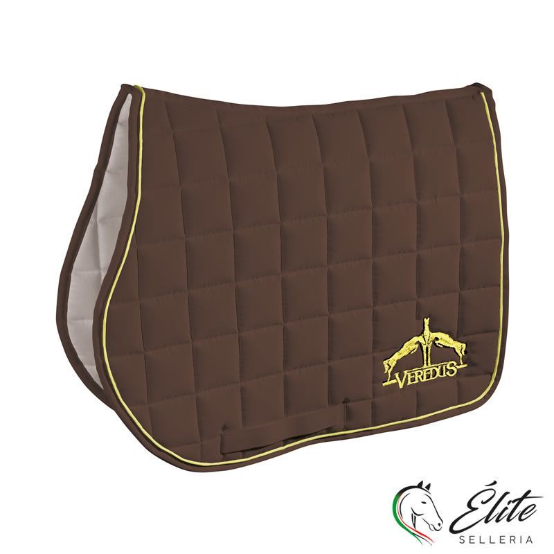 SADDLECLOTH MICROFIBER JUMPING MARRONE BORDO-LOGO ORO