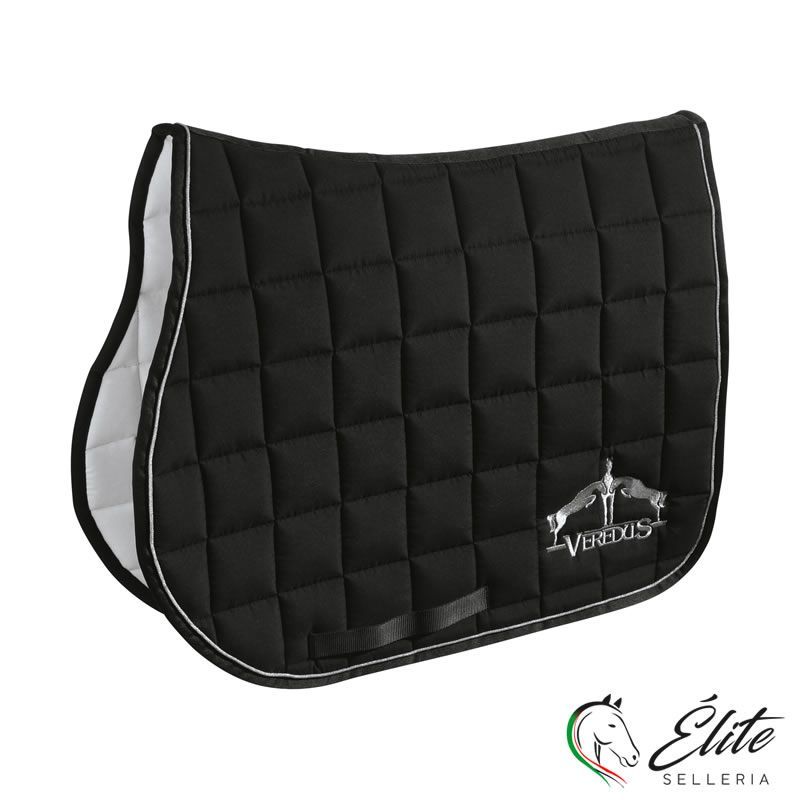 SADDLECLOTH MICROFIBER JUMPING NERO BORDO-LOGO ARGENTO