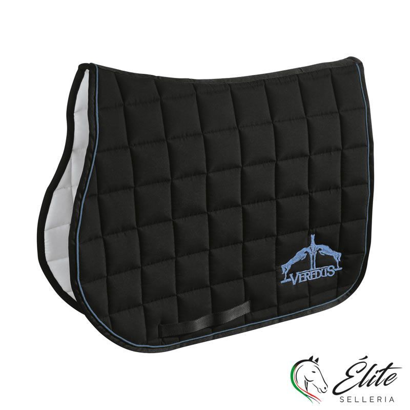 SADDLECLOTH MICROFIBER JUMPING NERO BORDO-LOGO CELESTE